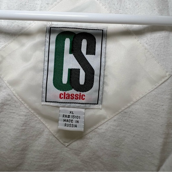 Vintage 1980s CS Classic Windbreaker Hooded Jacket Size X-Large White - Picture 3 of 8